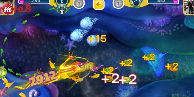 Phòng chơi bắn cá tại HL8 với các loại vũ khí hiện đại