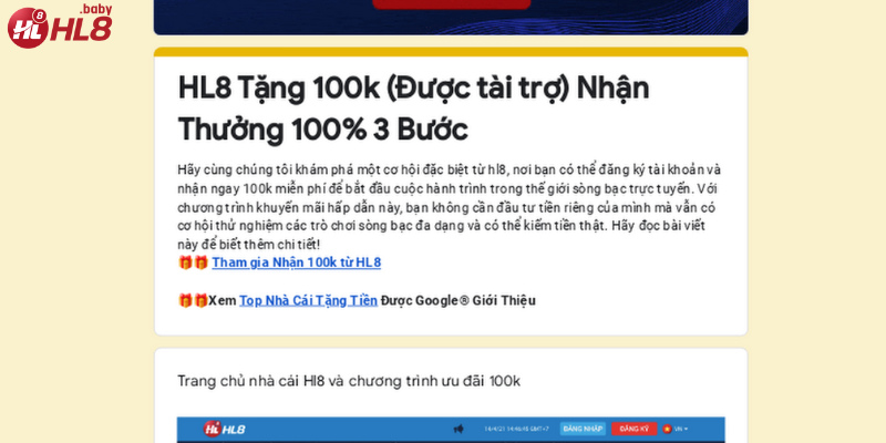 HL8 thường xuyên tung ra nhiều chương trình khuyến mãi