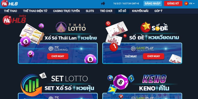 Xổ số và lô đề online là một trong những sản phẩm xổ số hl8