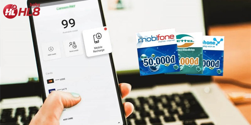 Hình ảnh minh họa giao diện nạp tiền tại HL8 với các phương thức thanh toán.